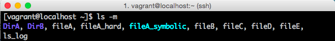 ls -m