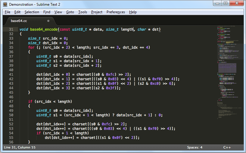 sublime text editor grep