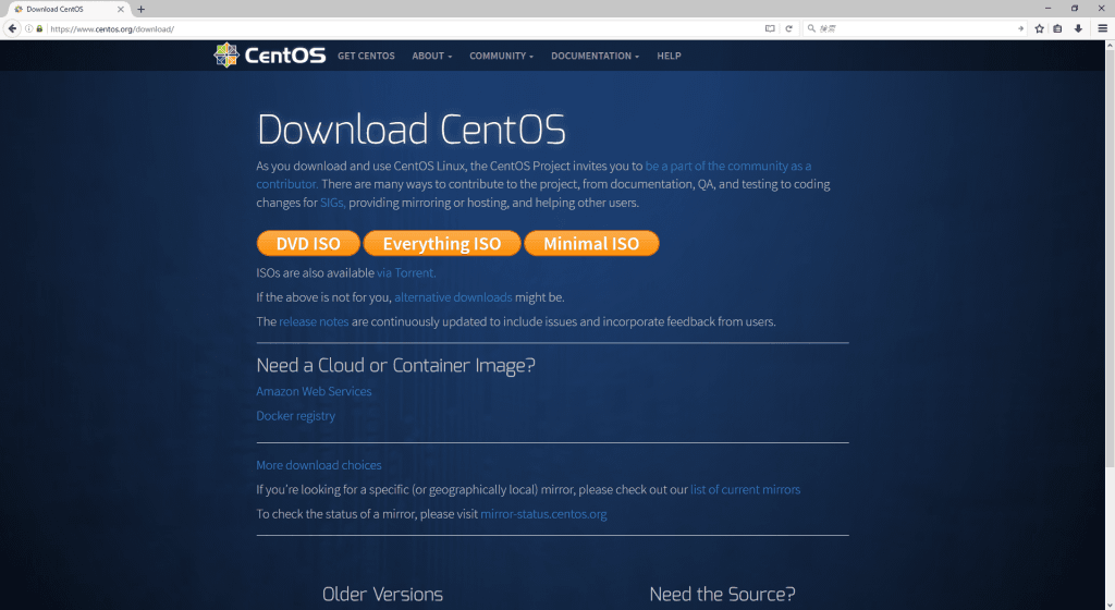 CentOS homepage2